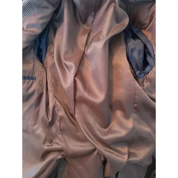 Tommy Hilfiger Blazer 38R Brown Tweed Houndstooth Check Sport Coat 2 button - Picture 10 of 12